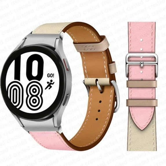 CIRUTVAL Compatible with Samsung Galaxy 6 5 4 40mm 44mm/ 4 Classic 42mm 46mm/ 6 Classic 43mm 47mm/ Galaxy Watch 5 Pro 45mm 20mm Band No Gap UP Leather Wristbands