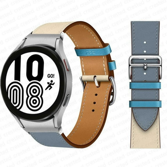 CIRUTVAL Compatible with Samsung Galaxy 6 5 4 40mm 44mm/ 4 Classic 42mm 46mm/ 6 Classic 43mm 47mm/ Galaxy Watch 5 Pro 45mm 20mm Band No Gap UP Leather Wristbands