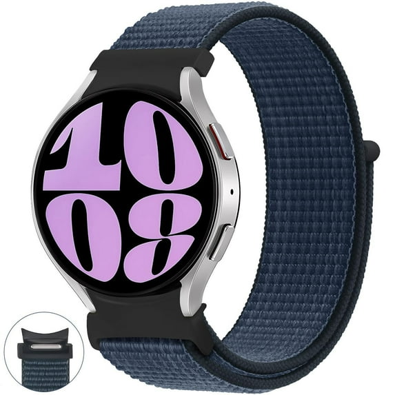 CIRUTVAL No Gap 20mm Bands Compatible with Samsung Galaxy Watch 6 5 4 40mm 44 mm/ 4 6 Classic 42mm 46mm 43mm 47mm, 20mm Quick Release Adjustable Braided Nylon Loop Strap for Galaxy Watch 5 Pro 45mm