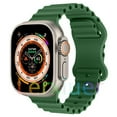 thumbnail image 1 of CIRUTVAL Ocean Silicone Bands Compatible with Apple Watch Band 49mm 45mm 44mm 42mm 41mm 40mm 38mm, Breathable Sport Strap Adjustable Wristband for iWatch Ultra Series 9/8/7/SE/6/5/4/3/2/1 Women Men, 1 of 12