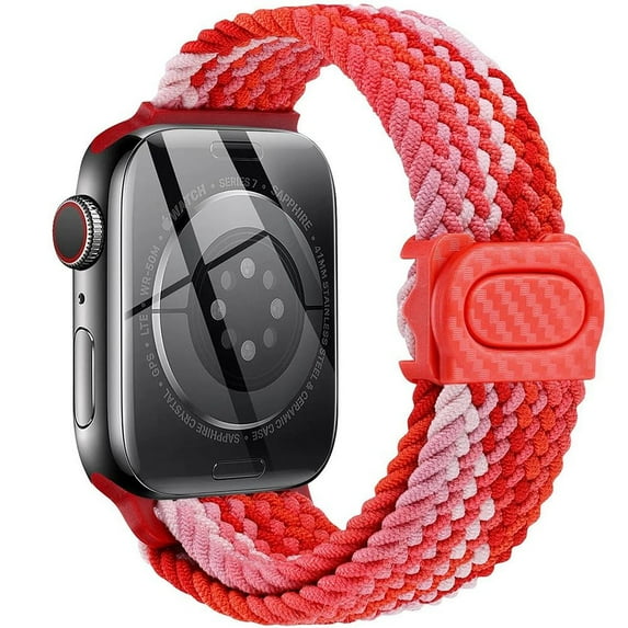 CIRUTVAL Stretchy Braided Solo Loop Wristbands Compatible with Apple Watch Bands 41mm 40mm 38mm 49mm 45mm 44mm 42mm Nylon Strap for iWatch Series 9 8 7 SE 6 5 4 3 2 1 Ultra