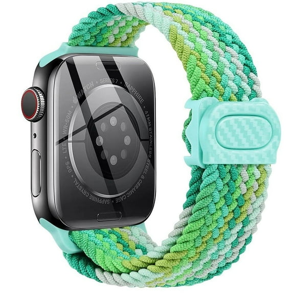 CIRUTVAL Stretchy Braided Solo Loop Wristbands Compatible with Apple Watch Bands 41mm 40mm 38mm 49mm 45mm 44mm 42mm Nylon Strap for iWatch Series 9 8 7 SE 6 5 4 3 2 1 Ultra