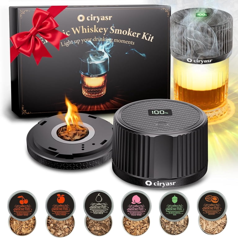 CIRYASR FY01 Electric Cocktail Smoker Set for Whiskey & Cocktails -  Walmart.com