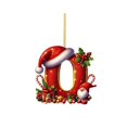 thumbnail image 1 of CISIL - Christmas Initial Ornaments, Personalized DIY 26 Letters Christmas Tree Decoration Pendant, Acrylic Initial Monogram Shape Xmas Tree Hanging Decor Christmas Gifts O-Berry Santa Claus, 1 of 6