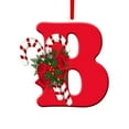 thumbnail image 1 of CISIL - Christmas Initial Ornaments, Personalized DIY 26 Letters Christmas Tree Decoration Pendant,Red Acrylic Initial Monogram Shape Xmas Tree Hanging Decor Christmas Gifts B-Cane berries, 1 of 2