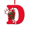 thumbnail image 1 of CISIL - Christmas Initial Ornaments, Personalized DIY 26 Letters Christmas Tree Decoration Pendant,Red Acrylic Initial Monogram Shape Xmas Tree Hanging Decor Christmas Gifts D-Cane berries, 1 of 2