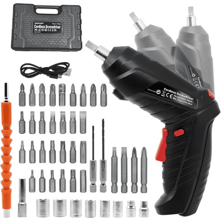 CISIVIS 48IN1 Cordless ,Screwdriver Rechargeable3.6V ,Portable Cordless Drills Kit