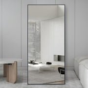 CISTEROMAN 65"x24" Full Length Mirror Floor Mirror Black Wall Mirror Large Full Body Mirror Standing Mirror