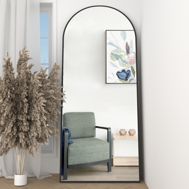 CISTEROMAN Arched Mirror 64"x21" Full Length Arch Floor Mirror Full