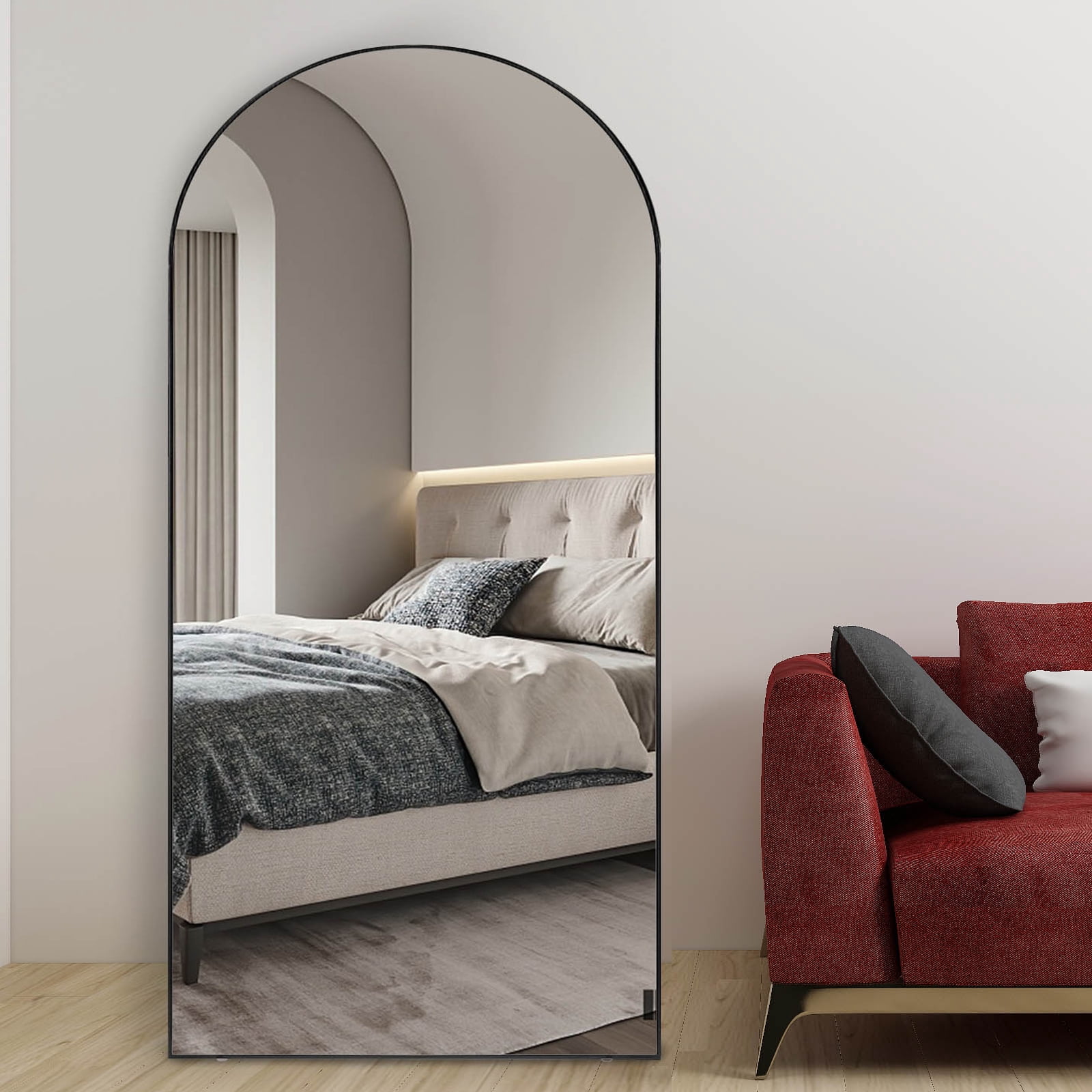 CISTEROMAN Arched Mirror Full Length Mirror 65x24 Arch Floor Mirror