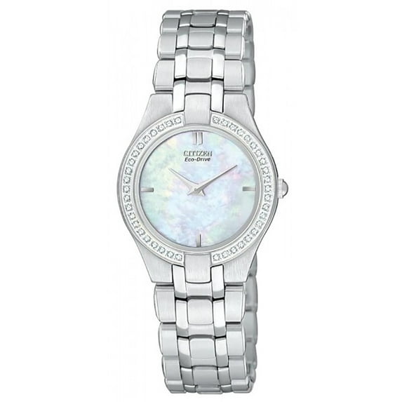 CITIZEN Women's 42 Diamond Eco Drive Stainless Steel Watch