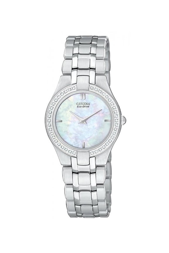 Women's 42 Diamond Eco Drive Stainless Steel Watch