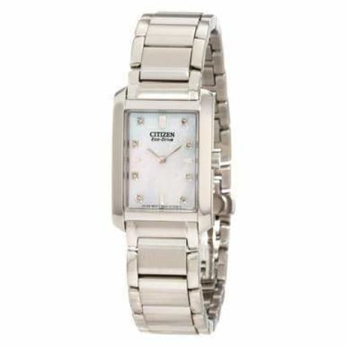CITIZEN Women's EX1070-50D Eco Drive Rectangular Silver Tone Palidoro Women\\\\\\'s Watch