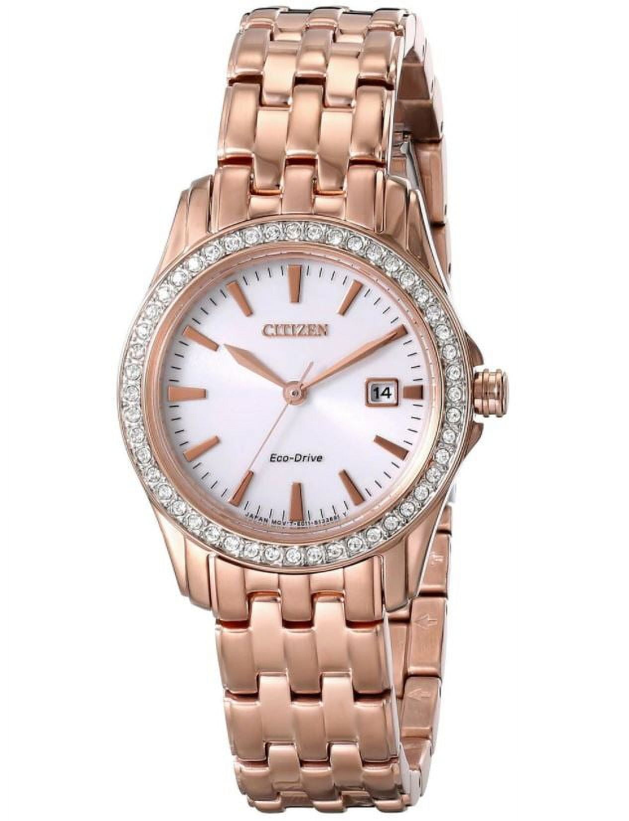 CITIZEN Women's Eco-Drive EW1903-52A Rose-Gold Stainless-Steel ...