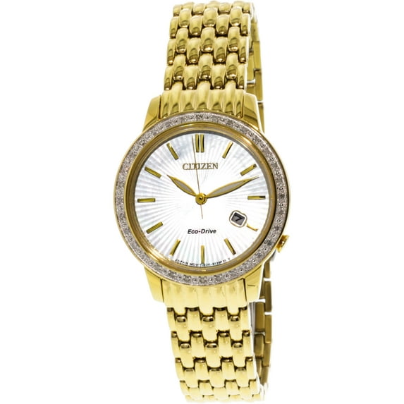 CITIZEN Women's Eco-Drive EW2282-52D Gold Stainless-Steel Japanese Quartz Fashion Watch