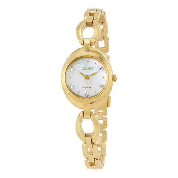 CITIZEN Women's Eco-Drive Silhouette Gold-Tone Watch, EX1432-51D