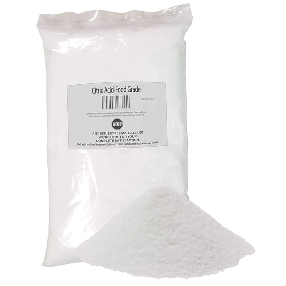 CITRIC ACID-FOOD GRADE 3 Pounds-Containing NO WATER-Anhydrous-Free Flowing Made in USA