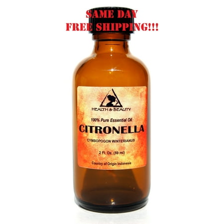 CITRONELLA ESSENTIAL OIL AROMATHERAPY 100% PURE NATURAL GLASS BOTTLE 2 OZ, 59 ml