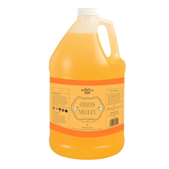 CITRUS MEDLEY Thick Hand Soap with Organic Ingredients  1 Gallon Refill (128 fl oz / 3.78 L)