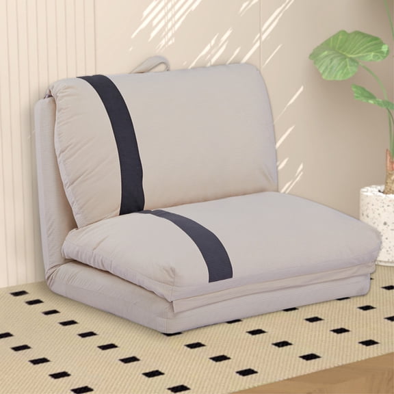 CITTANEO Folding Sofa Bed, 6-Position Adjustable Backrest, Convertible Sleeper Sofa for Small Spaces, Metal Frame & Handle - Floor Couch Bed for Living Room, Bedroom, Apartment,Blue