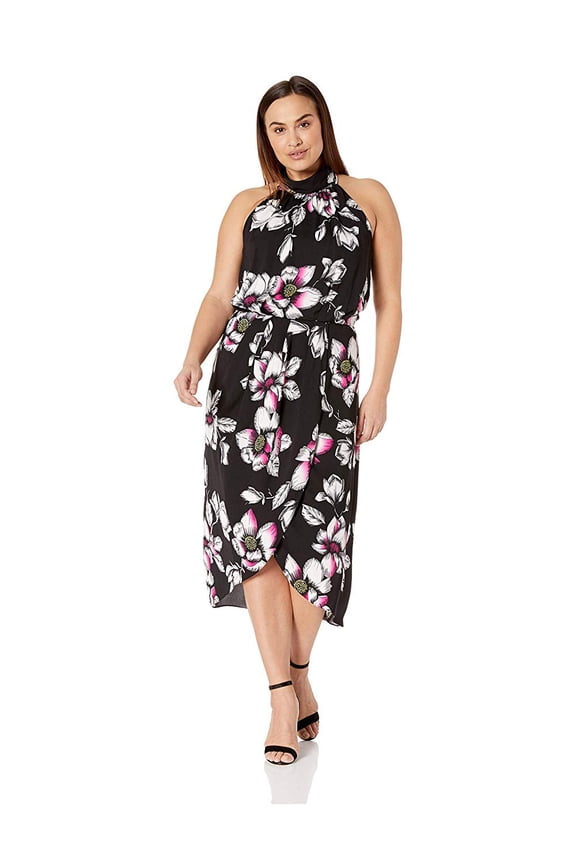 Womens Trendy Plus Size Born Romantic Halter Dress Size Medium