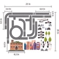 thumbnail image 1 of THE CITY - Kids Bedroom Vinyl Decal Art Adhesive Decoration Police Station Design Home Wall Decal Sheet - DIY Removable Sticker Build A City Stick And Peel For Readjustment Wall Decor 23" x 20", 1 of 3