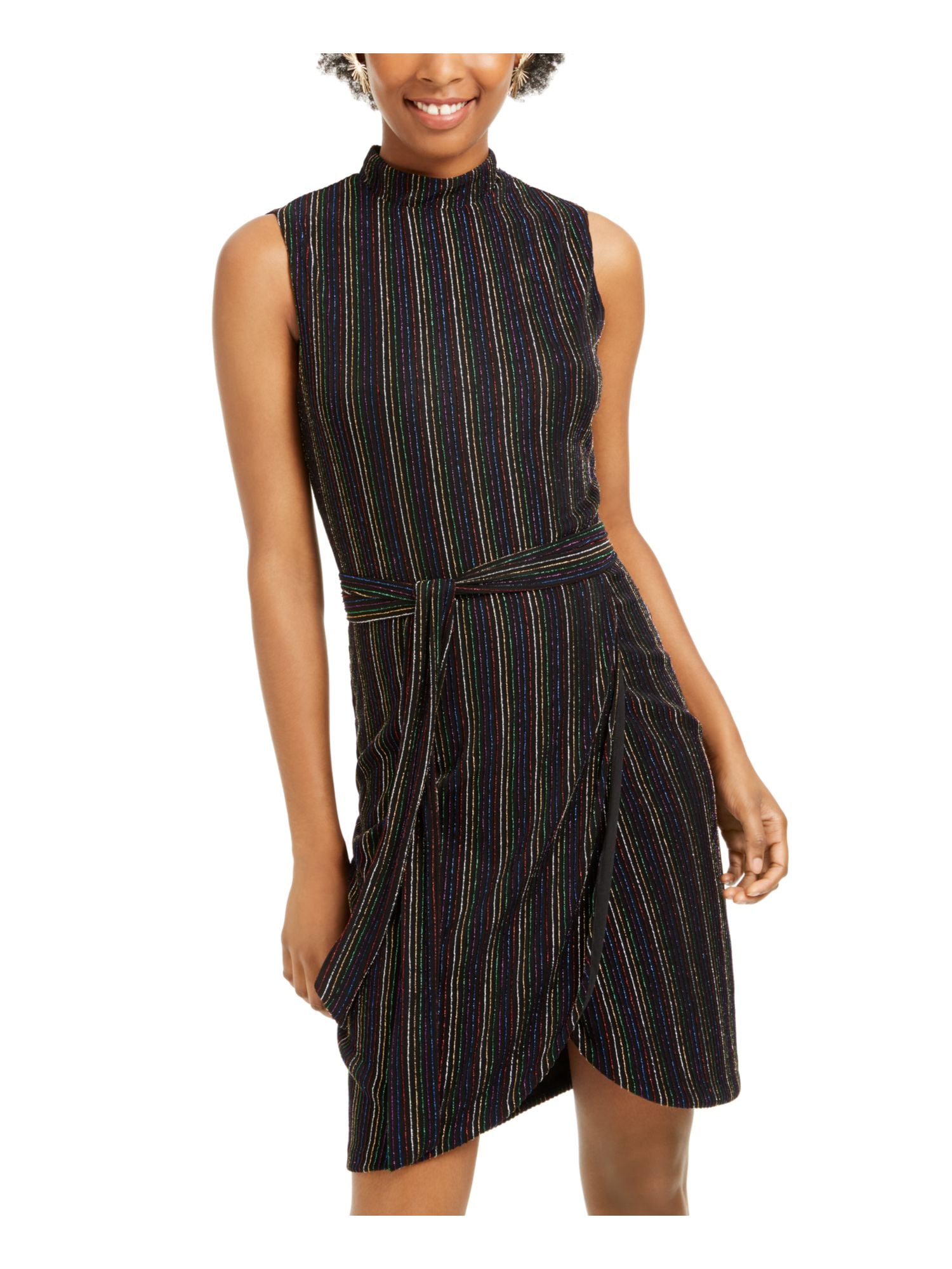 Black pinstripe sheath hot sale dress