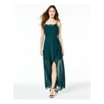 thumbnail image 1 of CITY STUDIO Womens Green Spaghetti Strap Cowl Neck Maxi Dress Juniors 5, 1 of 4