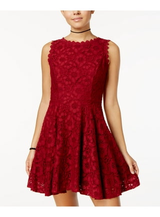 Maroon dresses for juniors discount