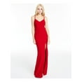 thumbnail image 1 of CITY STUDIO Womens Red Slitted V Neck Body Con Formal Dress Juniors Size: 3, 1 of 4