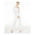 thumbnail image 1 of CITY STUDIO Womens White Long Sleeve Wide Leg Party Jumpsuit Juniors Size: 3, 1 of 4