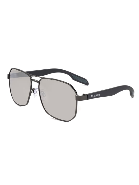 Eyewear Cityflyer Aviator Sunglasses for Men with Light Gray Lenses and Wide Temples