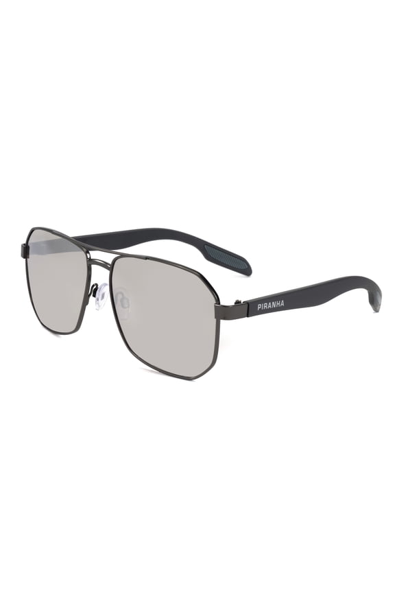 Eyewear Cityflyer Aviator Sunglasses for Men with Light Gray Lenses and Wide Temples