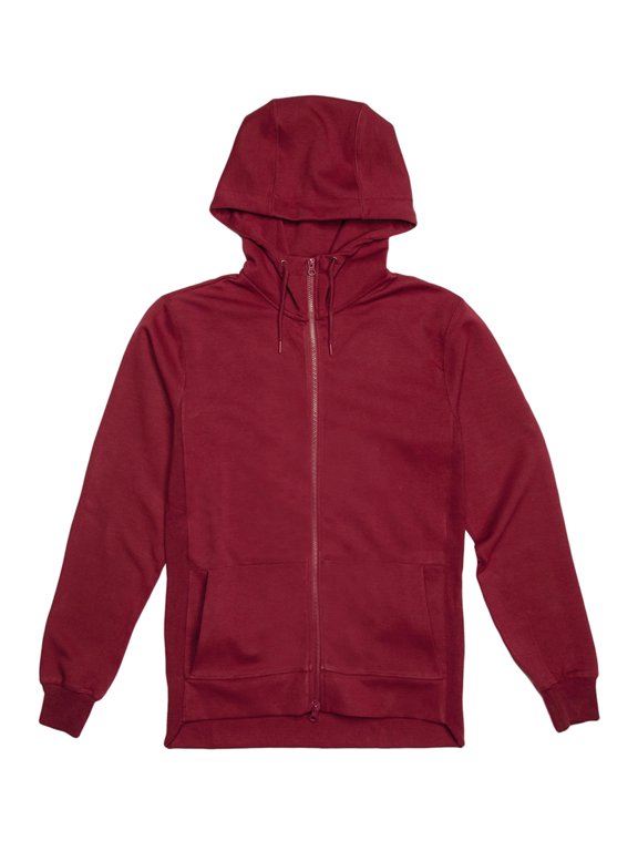 Mens Atheltic Performance Full Zip Fleece Hoodie BURG-M