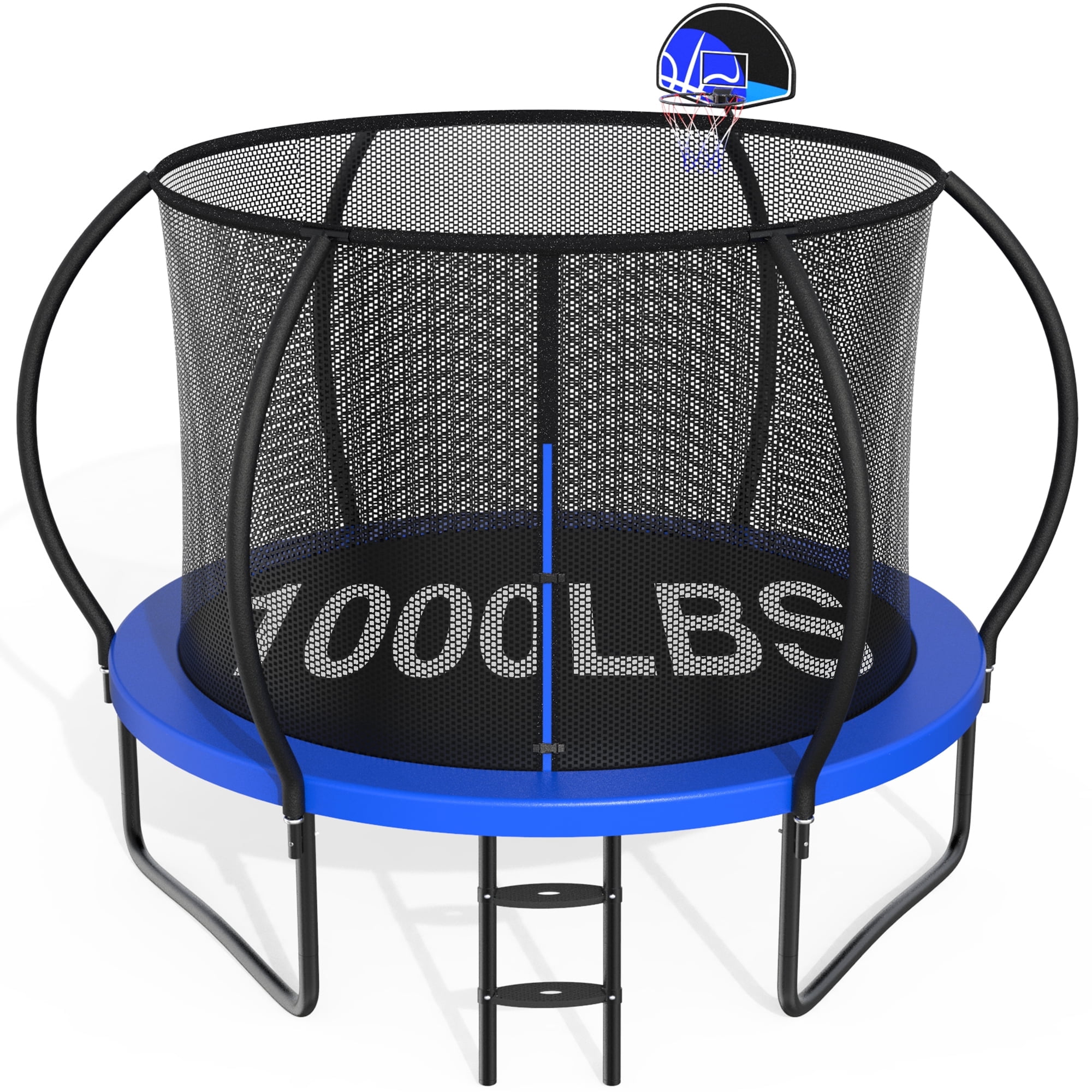 CITYLE 10FT Trampoline with Enclosure Net, Outdoor Trampoline for Kids and Adults, 1000LBS Trampoline with Basketball Hoop, Galvanized Steel Heavy Duty Trampolines with Xmas Gift