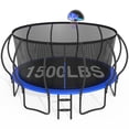 thumbnail image 1 of CITYLE 15FT Trampoline with Enclosure Net, Outdoor Trampoline for Kids and Adults, 1500LBS Trampoline with Basketball Hoop, Galvanized Steel Heavy Duty Trampolines with Xmas Gift, 1 of 8