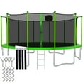 thumbnail image 1 of CITYLE 16 FT 1500 LBS Trampoline for Adults and 10 Kids, No Gap Design Heavy Duty Trampoline with Basketball Hoop, Outdoor Tramplines with Enclosure Net, 4 Wind Stakes, 1 of 8