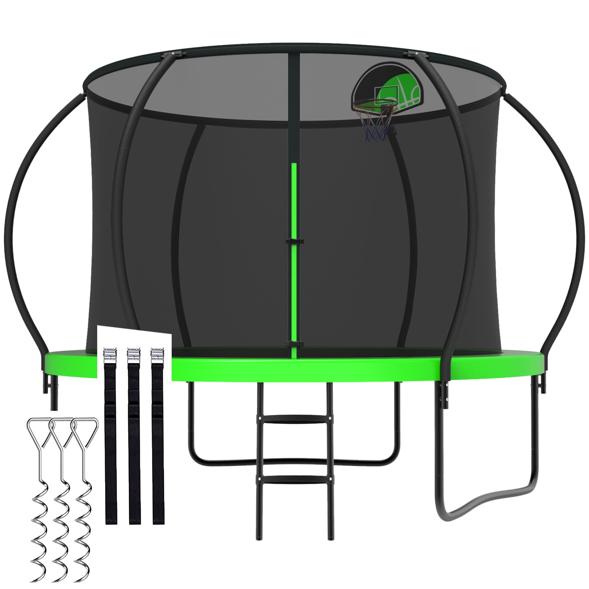 CITYLE Trampoline 10FT 1000LBS Trampoline for Adults Kids Trampolines with Basketball Hoop