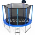 thumbnail image 1 of CITYLE Trampoline 10FT for Kids and Adults 1000LBS Weight Capacity, Heavy Duty Outdoor Trampolines with Basketball Hoop and Enclosure Net for Backyard, Birthday Gift, 1 of 8