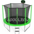 thumbnail image 1 of CITYLE Trampoline 10FT for Kids and Adults 1000LBS Weight Capacity, Heavy Duty Outdoor Trampolines with Basketball Hoop and Enclosure Net for Backyard, Birthday Gift, 1 of 8