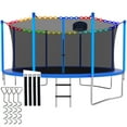 thumbnail image 1 of CITYLE Trampoline 14FT Trampoline for Adults and Kids, 1400LBS Outdoor Trampolines with Lights, Basketball Hoop and Enclosure Net, Heavy Duty Trampoline, Easy to Install & Last Long, Birthday Gift, 1 of 10