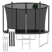 CITYLE Trampoline 8FT 10FT 1000LBS Trampoline for Adults Kids Trampolines with Basketball Hoop, Enclosure, Outdoor Heavy Duty Trampoline, Easy to Install & Last Long