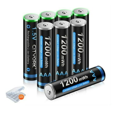 CITYORK 8 Pack 1.5V Rechargeable AAA Lithium Batteries, Constant Output Triple-A Li-ion Batteries, Fast Charging,1200mWh
