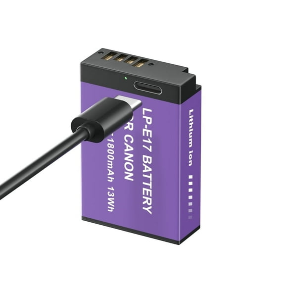 CITYORK 1 Pack Canon LP-E17 Battery,1800mAh Replacement LP-E17 Batteries with Type-C Direct Charging for Canon RP Rebel SL2 SL3 T6i T6s T7i M3 M5 M6 200D 77D 750D 760D 800D 8000D KISS X8i Camera