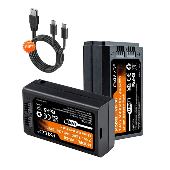 CITYORK 2 Pack VB-30 Rechargeable Battery, 3800mAh with Type-C Charging Replacement for V1Pro/ V1/ V850III/ V860III Series, V100C/ V100N/ V100S, for VB30 VB26 VB26A VB26B Li-ion Battery