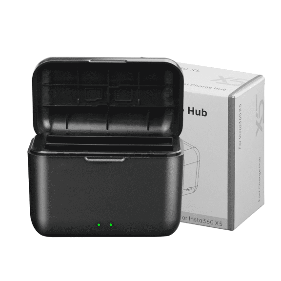 CITYORK 360 X5 Camera Battery Fast Charge Hub, 2 Slot Intelligent Two Way Charger Hub for Insta360 X5 Camera