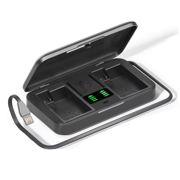 CITYORK Digital Camera Battery Charger DJI LCD Multi-Functional Battery Charger Case USB-C Charging Cable for Osmo Action 3, Osmo Action 4