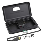 CITYORK Digital Camera Battery Charger LP-E10 LCD Multi-Functional Battery Charger Case for Canon EOS Rebel T3, T5, T6, T7, Kiss X50, Kiss X70, EOS 1100D, EOS 1200D, EOS 1300D, EOS 2000D