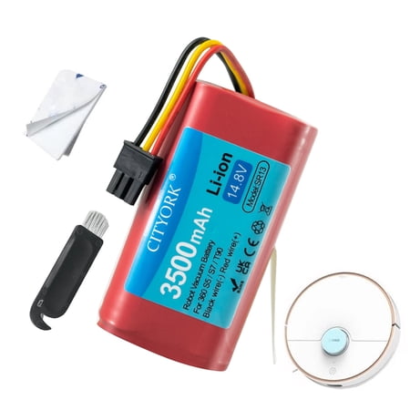 CITYORK Sweeper Battery 14.8V 3500mAh Replacement Battery for Qihoo 360 S5 S7 S7 Pro T90 Rechargeable Li-ion Vacuum Cleaner Battery