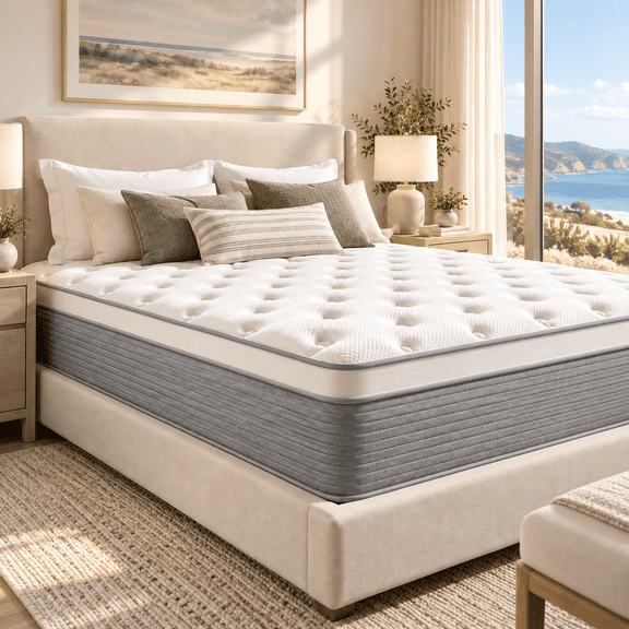 CIUANCE Full Size Mattress, 12" Medium Hybrid with Cooling Gel Memory Foam for Pressure Relief